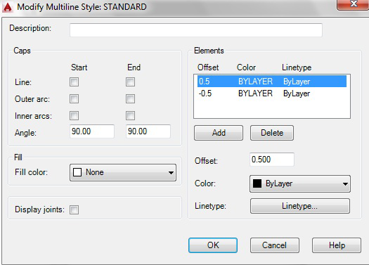 کادر محاوره‌ای ‌Style Multiline اتوکد