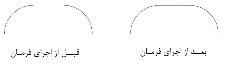 اثر اجرای فرمان Blend اتوکد در موضوعات ترسیمی