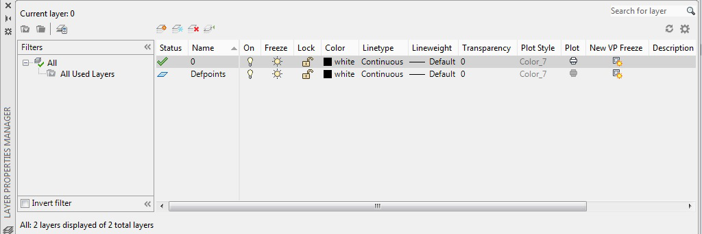 کادر Manager Properties Layer