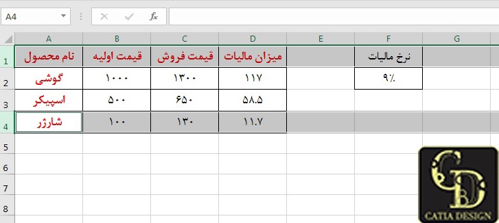 انتخاب کل سطر اکسل
