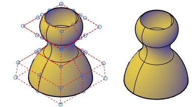 روش‌های اجرای فرمان Surface CV – Hide اتوکد سه بعدی