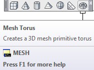 در نوار ابزار Smooth Mesh Primitives روی آیکون فرمان Mesh Torus کلیک ‌چپ می‌کنیم.