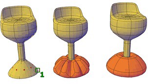 با استفاده از این فرمان می‌توان وجوه سطوح شبکه‌ای (Mesh) را امتداد داد.