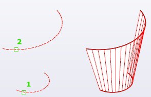روش‌های اجرای فرمان Ruled Surface اتوکد سه بعدی