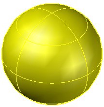 ‌ مثال ترسیم کره توپر solid فرمان Sphere