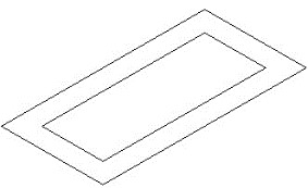 رسم مستطیل داخلی اتوکد