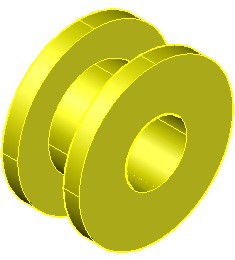 مثال سه بعدی کردن با محور چرخش با فرمان Revolve