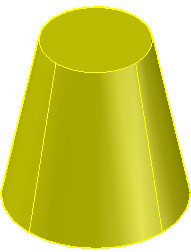 مثال رسم مخروط ناقص با فرمان Wedge