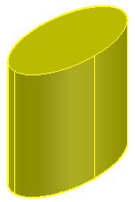 مثال ترسیم استوانه بیضوی فرمان Cylinder