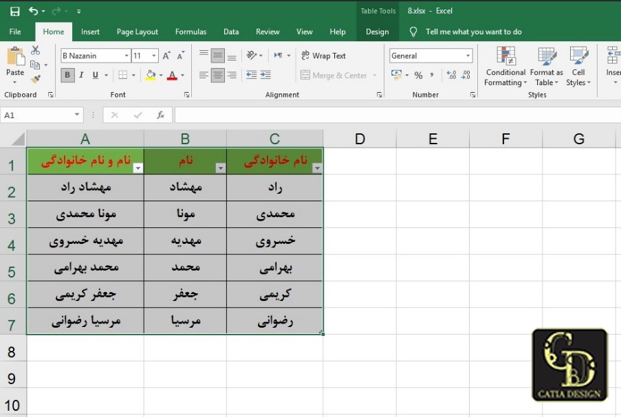 سپس کادر محاوره ای Format as Table ظاهر می شود.