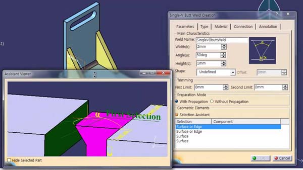 جوشکاری در کتیا weld design catia