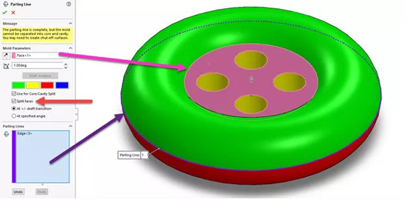 آموزش split line سالیدورک