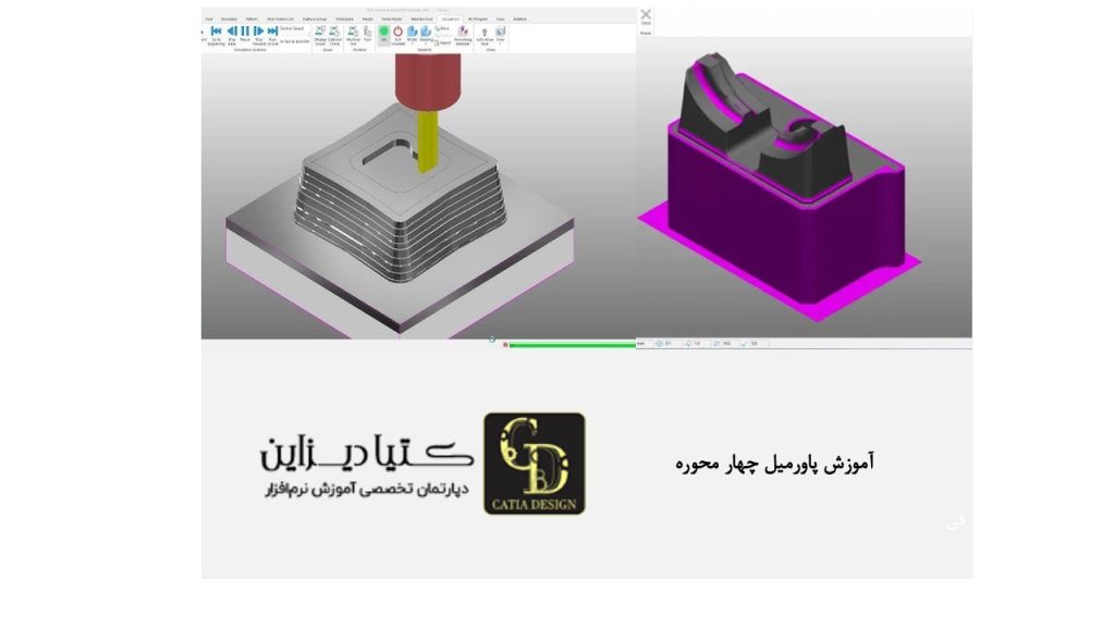 آموزش پاورمیل چهار محوره